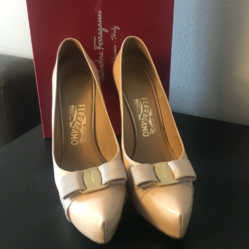 Salvatore Ferragamo Trilly Patent Leather Pump